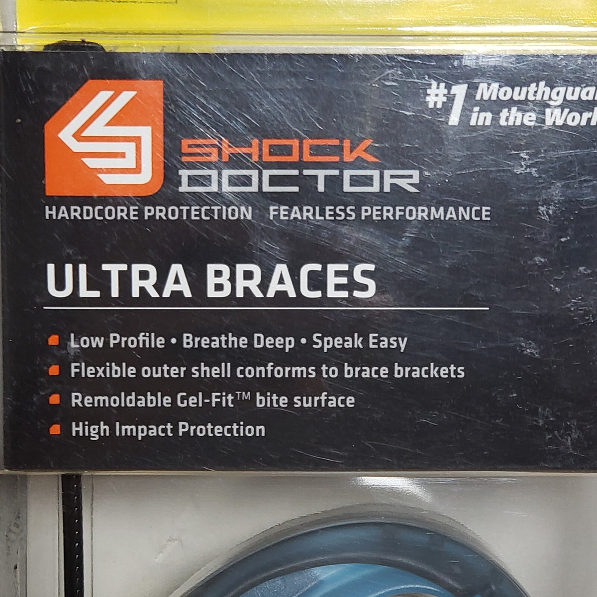 Remoldable Sport Mouthguard for Football - Black, Shock Doctor Ultra Braces