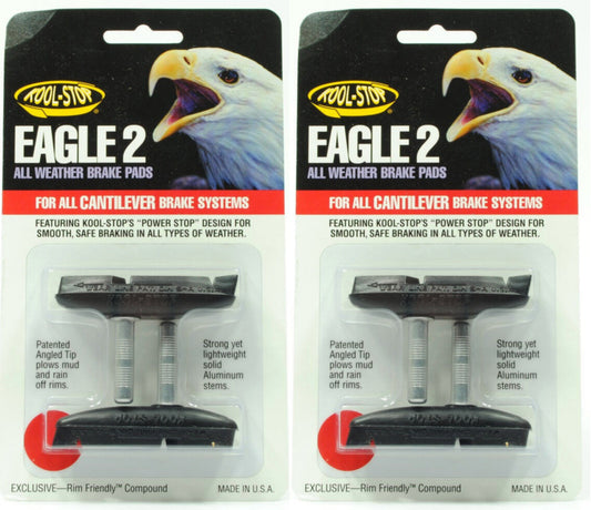 Bike Brake Pads - Cantilever Mountain & Hybrid Bikes, Black Compound, 2 Pairs