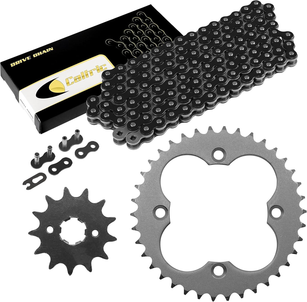 Bike Drive Chain and Sprocket Kit for Honda Trx300Ex Trx300X - Steel