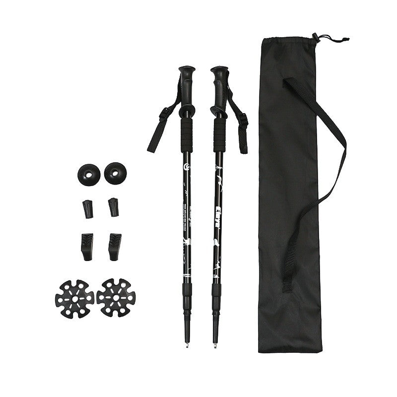 Adjustable Trekking Poles - Lightweight Aluminum Hiking Sticks with Anti-Shock