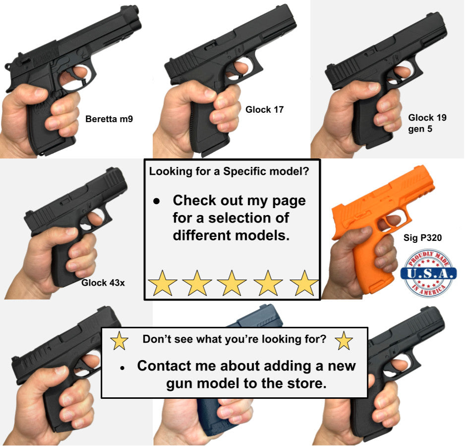 Training Gun Prop Ruger Security-9 1:1 Scale Non-Functional Replica Orange