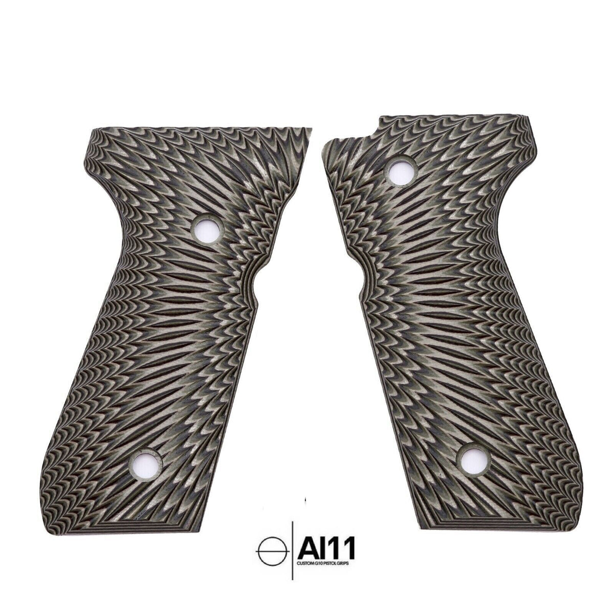 Beretta 92/96 Full Size G10 Grip Set - Green Sunburst Texture for Pistol
