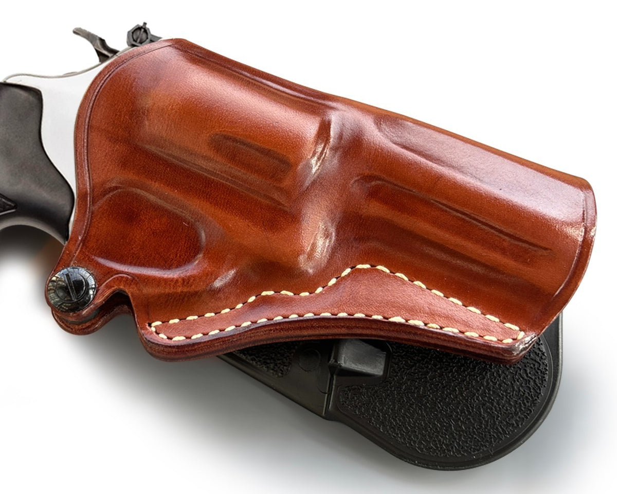 Leather Paddle Holster for Smith & Wesson Model 60 357 Magnum 3-Inch Barrel