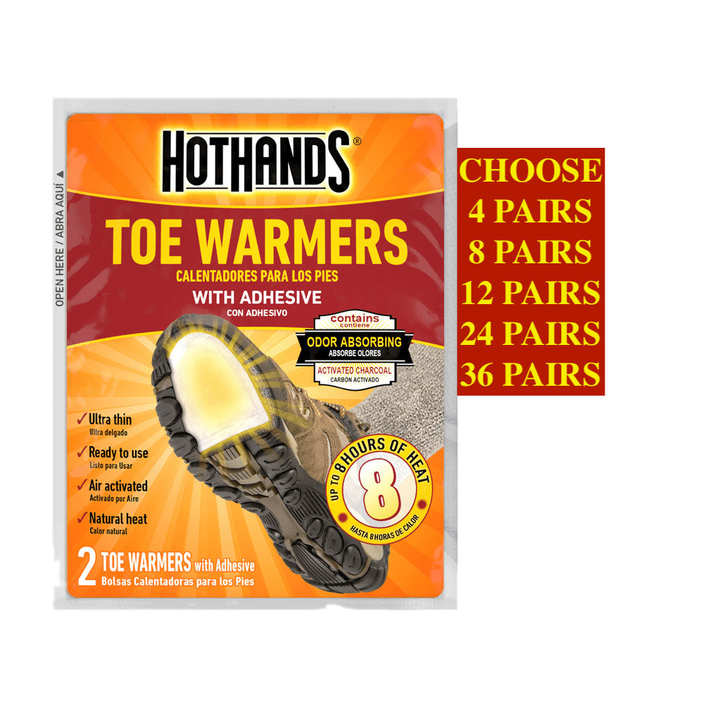 HotHands Toe Warmers with Adhesive - Winter Sports & Outdoor Use