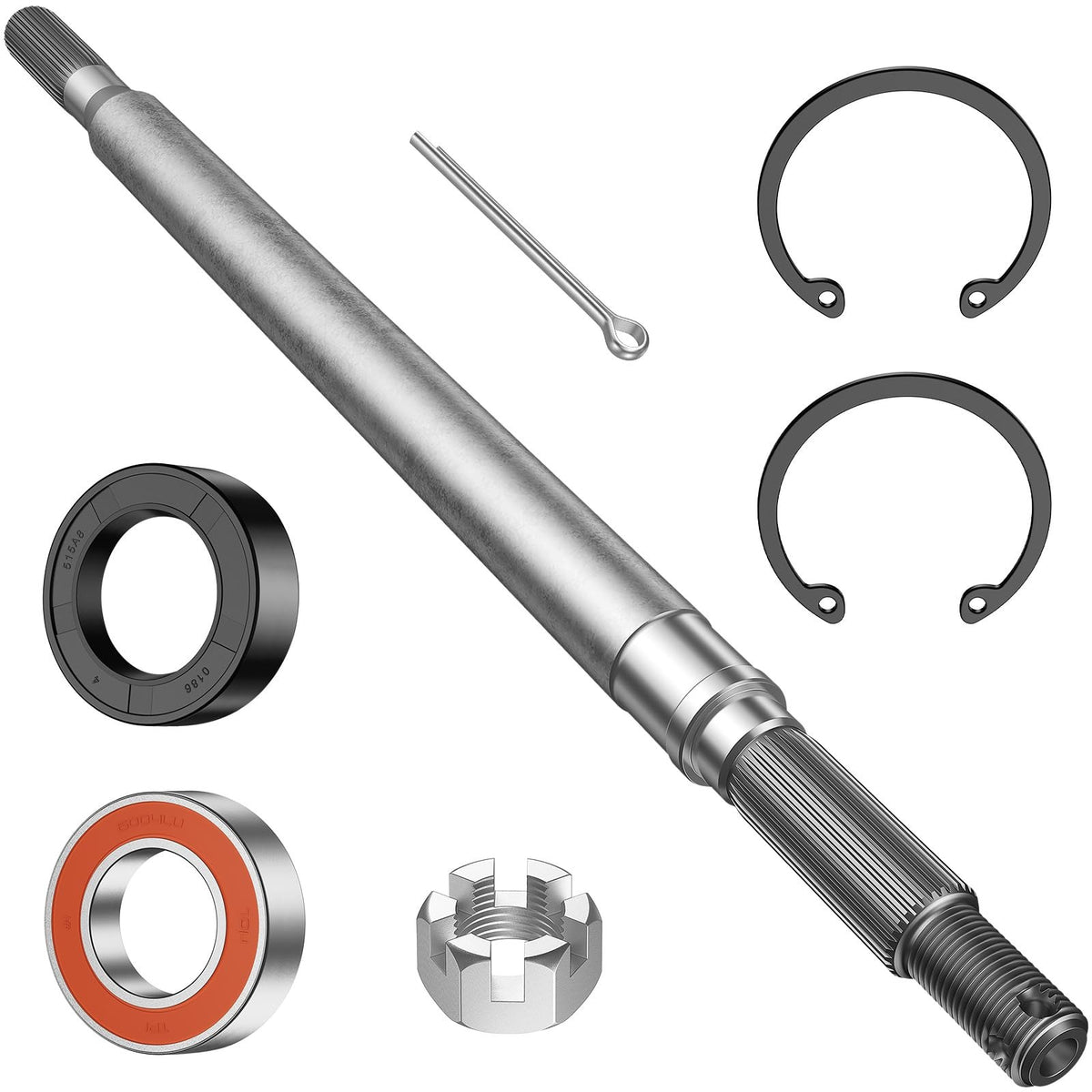 Golf Cart Rear Axle Shaft for Yamaha Models Drive Up Silver Replacement Part