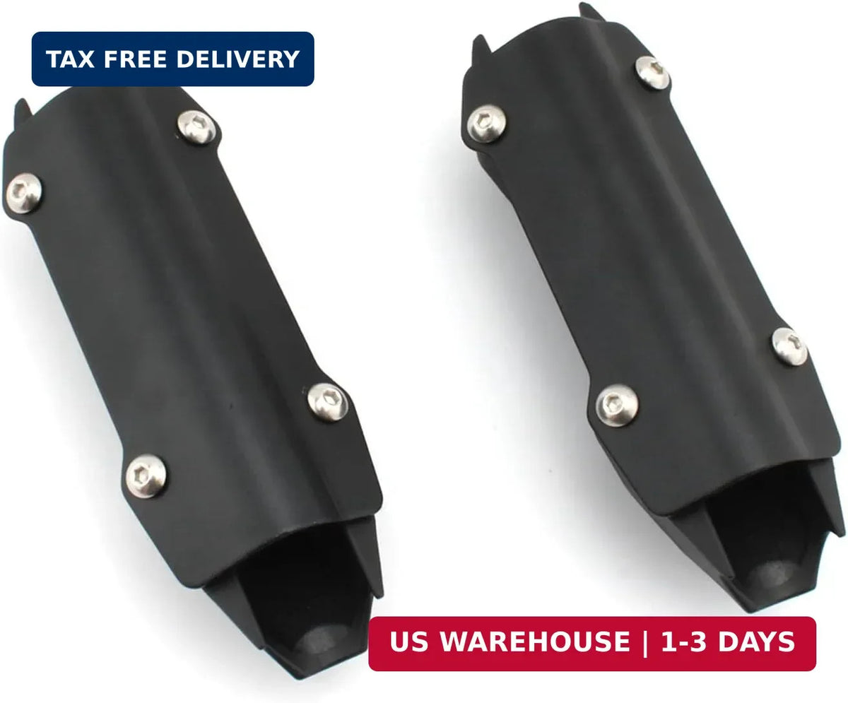 Motorcycle Engine Crash Bar Protectors Set - 25mm Rubber Bumper Guards