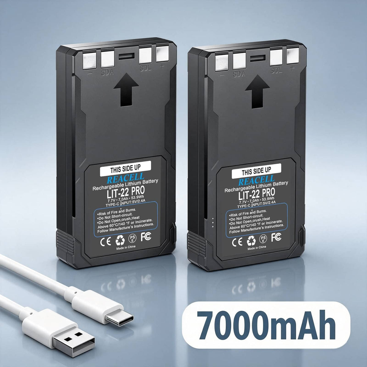 2-Pack 7000mAh Lithium-ion Battery for SPYPOINT FLEX-Series Trail Cameras