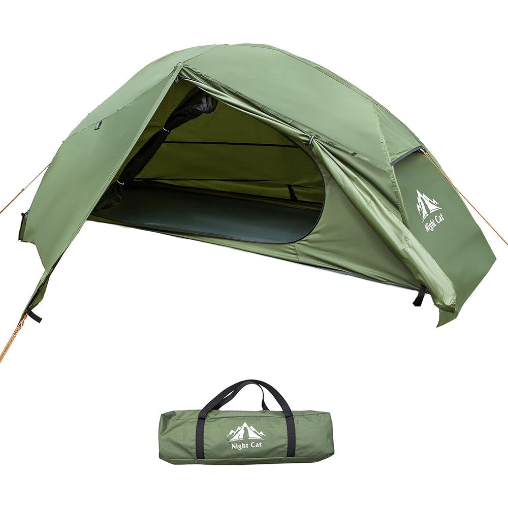 Outdoor Camping Tent and Cot Set with External Cover - Compact Elevated Design
