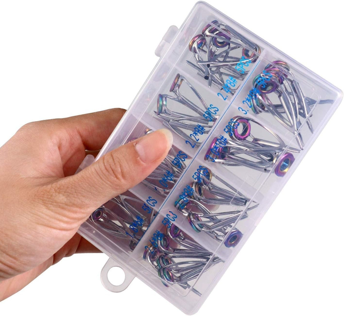 Fishing Rod Tip Repair Kit 40/75pcs Stainless Steel Guides with Ceramic Ring