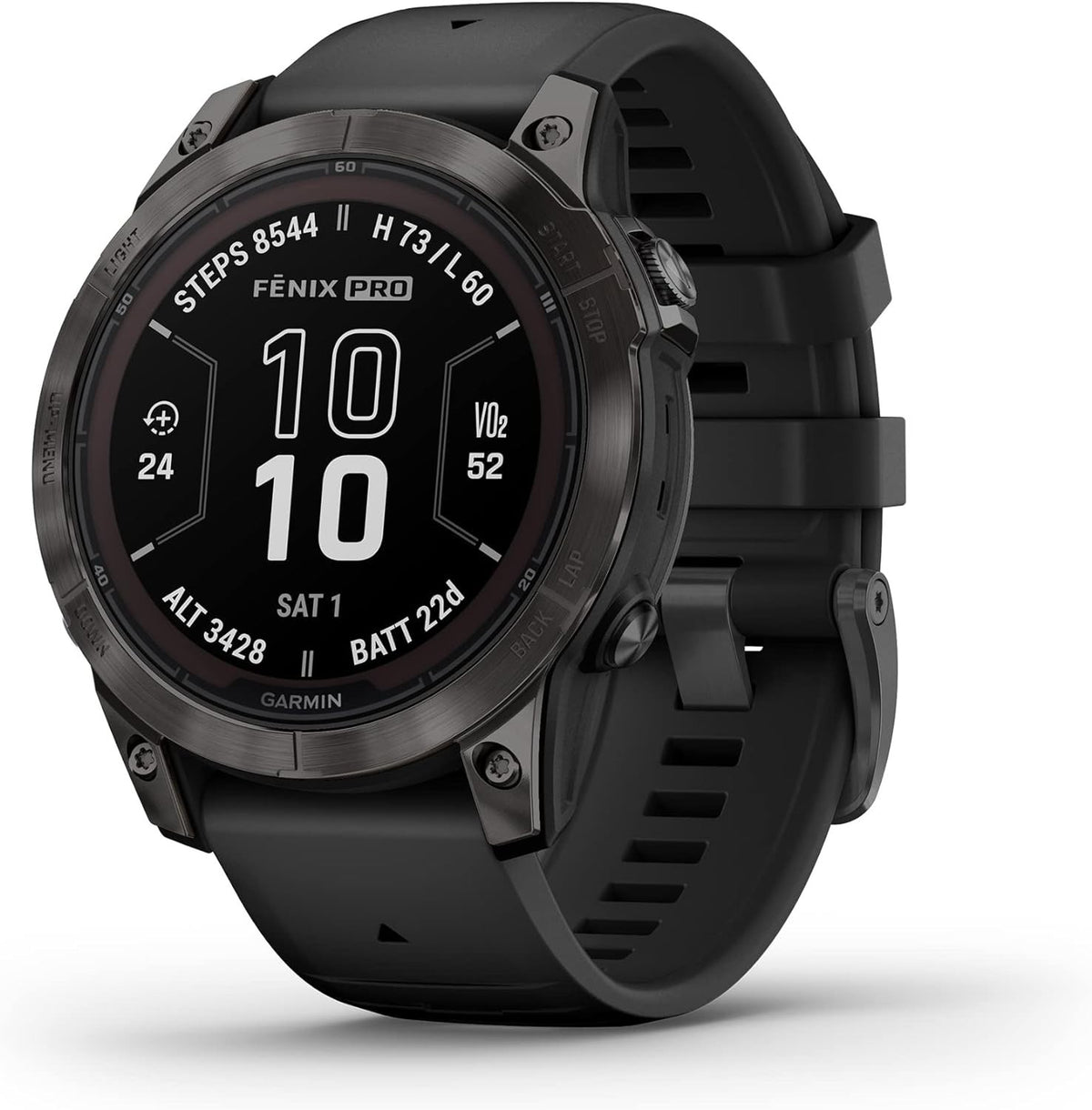 Garmin Fenix 7 Pro Sapphire Solar GPS Watch Titanium Black Band