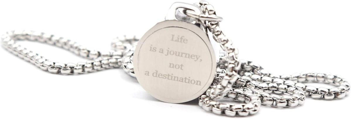 Mini Pocket Compass Necklace for Camping Hiking Survival Metal Navigation Tool