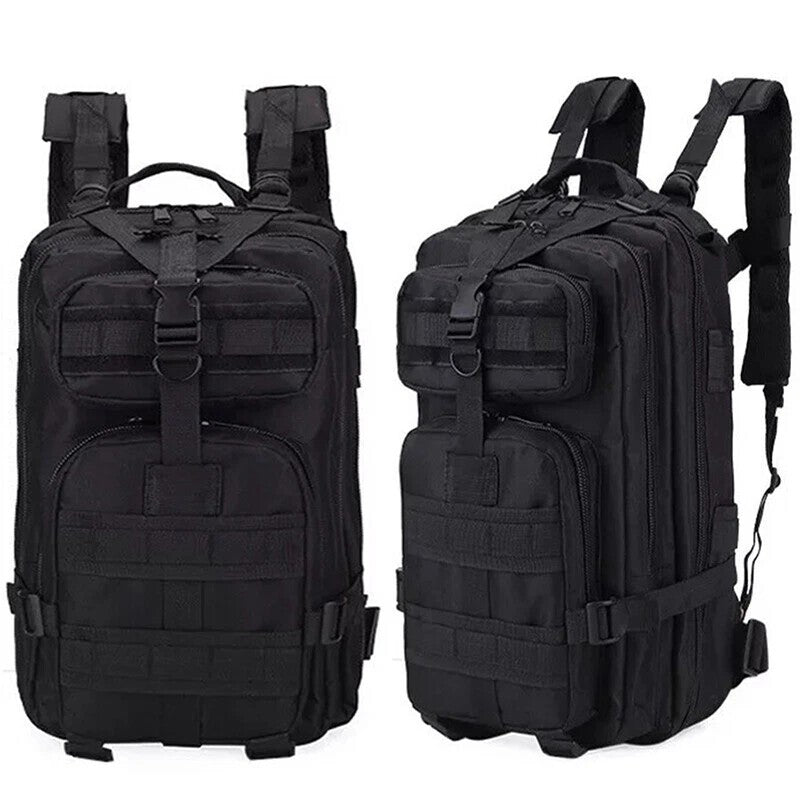 30L Outdoor Tactical Military Backpack for Hiking Camping Travel Black