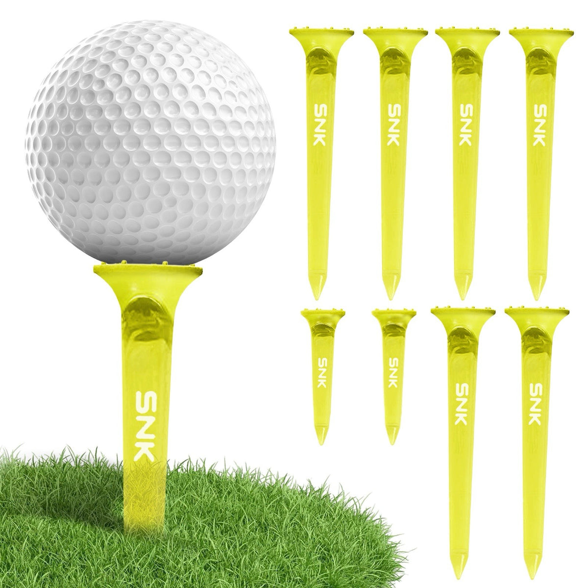 Unbreakable Plastic Golf Tees 21-Pack for Long Drive Performance