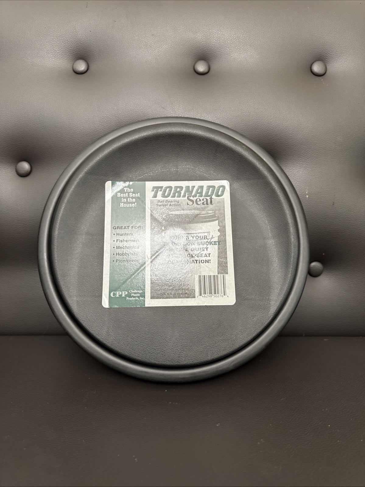 5 Gallon Plastic Bucket Tornado Swivel Seat for Fishing, Hunting, and Outdoor Use