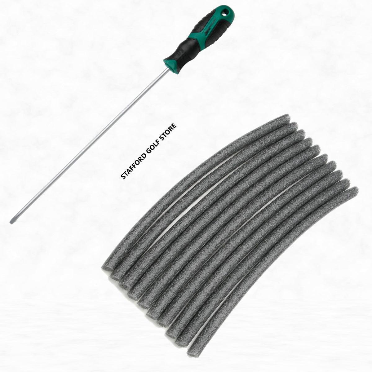 Golf Club Vibration Dampening Inserts & Installation Tool 10-Pack