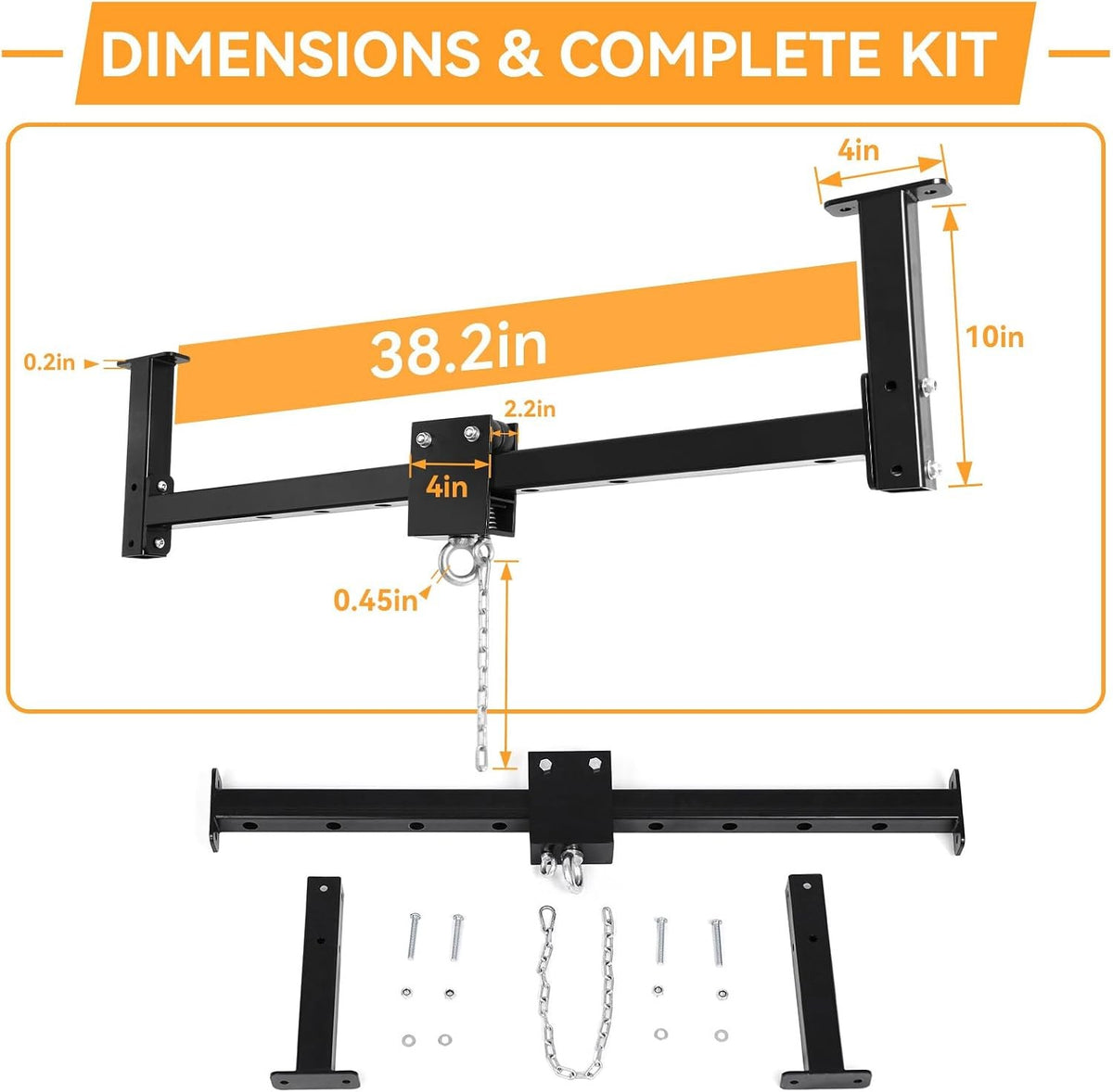 Heavy Bag Wall Mount Hanger with Roller System 300 lb Capacity Adjustable
