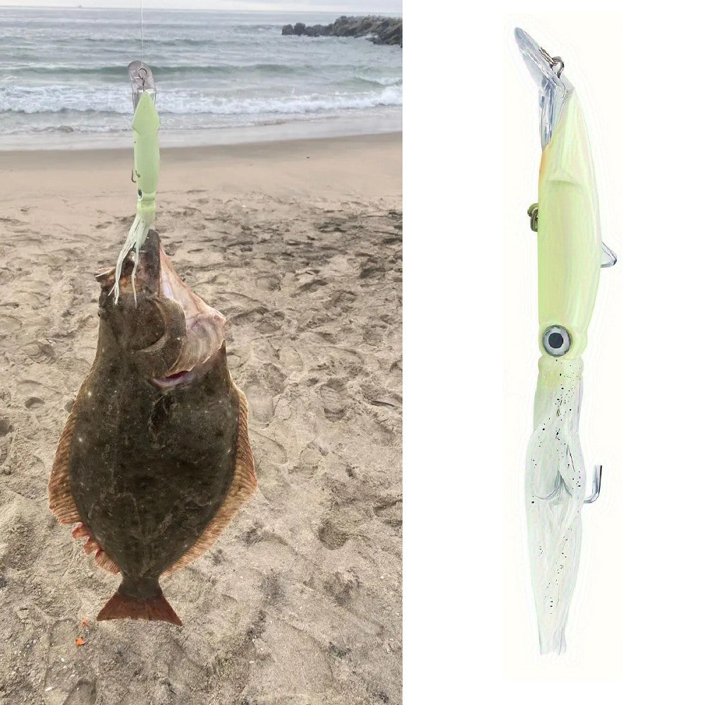 7pcs Long Octopus Sea Fishing Lures Squid Bait 40g Set for Saltwater Fishing