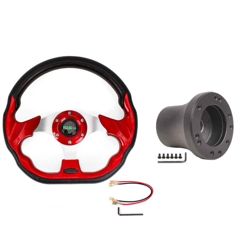 Golf Cart Steering Wheel with Hub Adapter for EZGO RXV TXT - Universal Fit