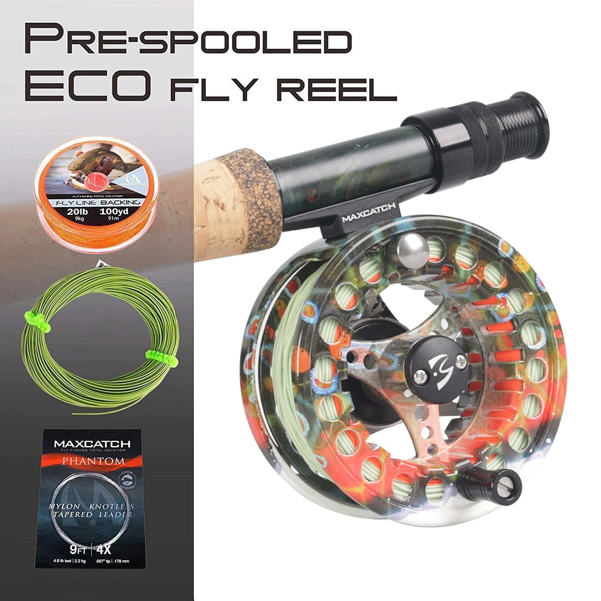 Large Arbor Fly Fishing Reel 3/4wt 5/6wt 7/8wt with Pre-Loaded Line - Durable Aluminum