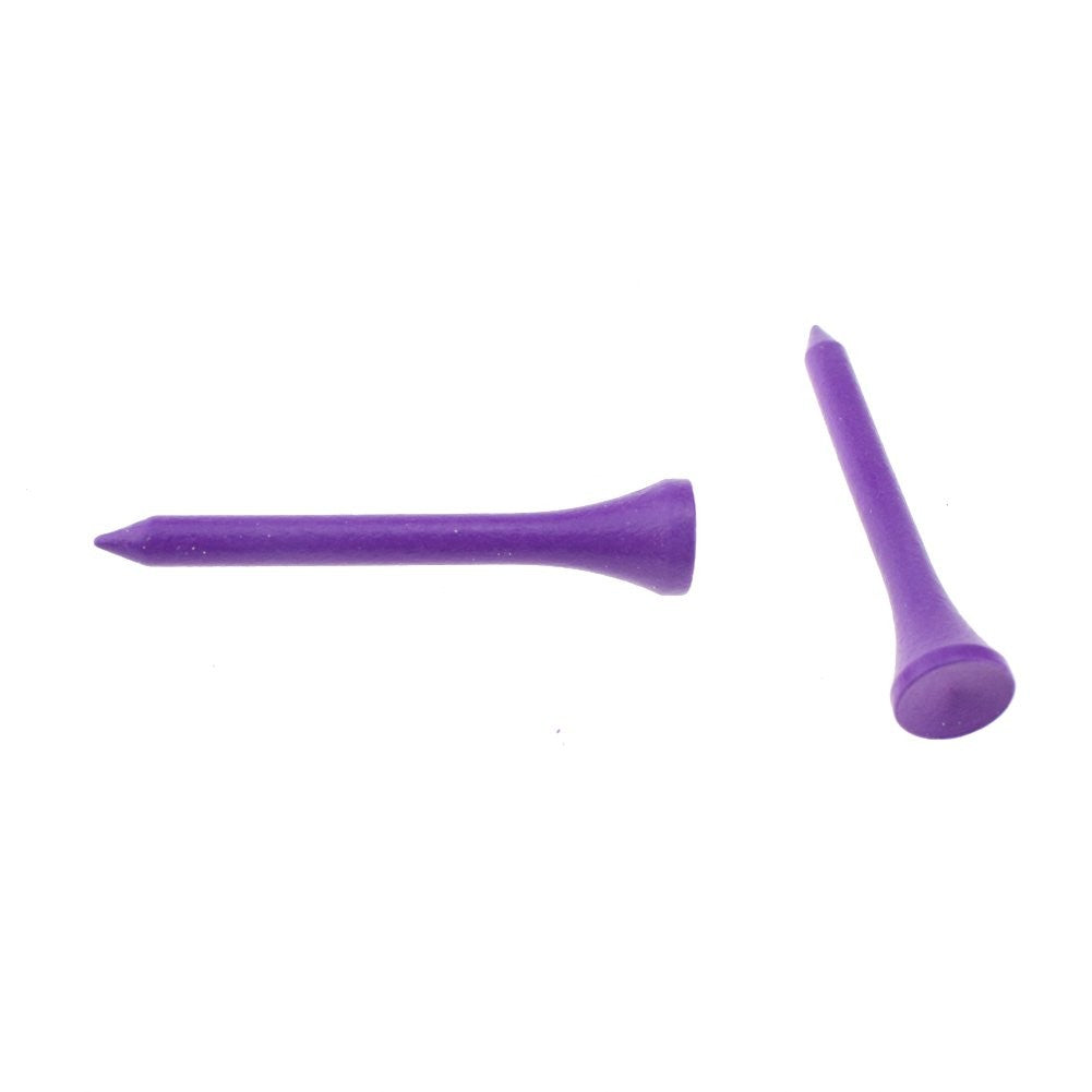 Deluxe 2 1/8-Inch Wooden Golf Tees - Purple, 100 Pack