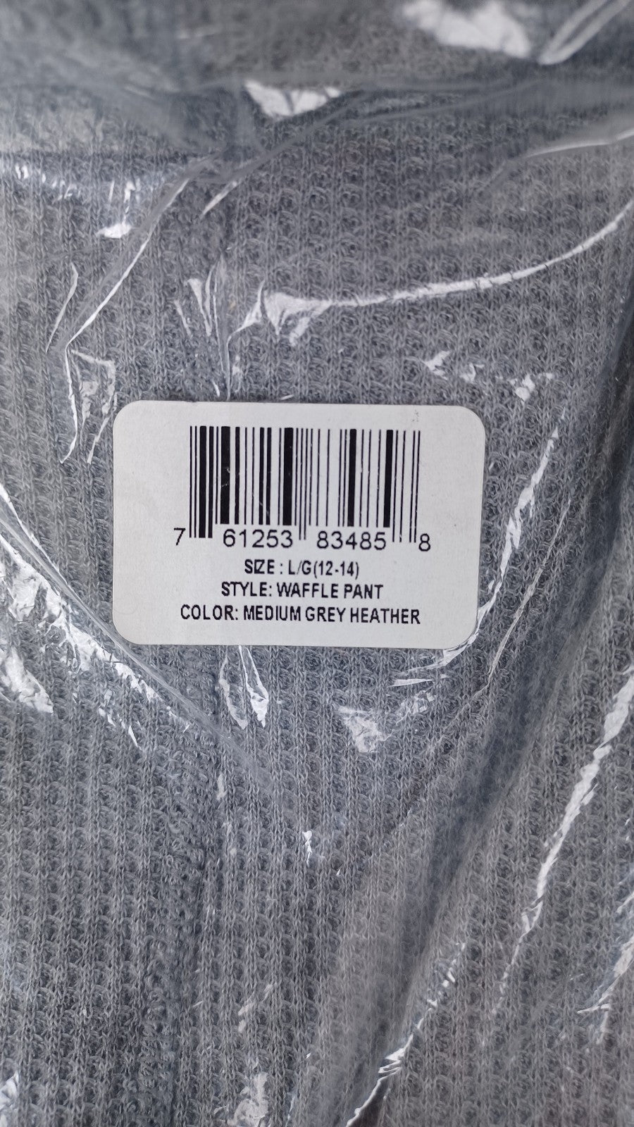 Women's Gray Thermal Underwear Set - Long Sleeve Top & Pull-On Pants