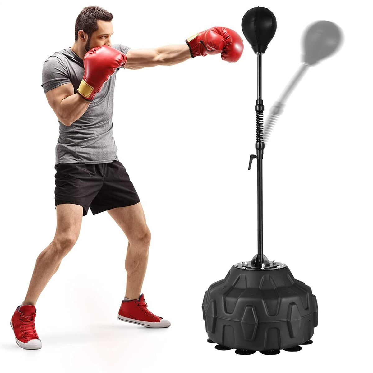 Adjustable Speed Bag with Stand Boxing Reflex Training Equipment