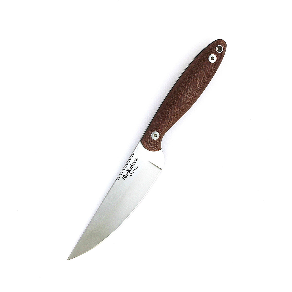 SlicKnives Curve 4.5 Brown Roach Belly Bird & Trout Knife