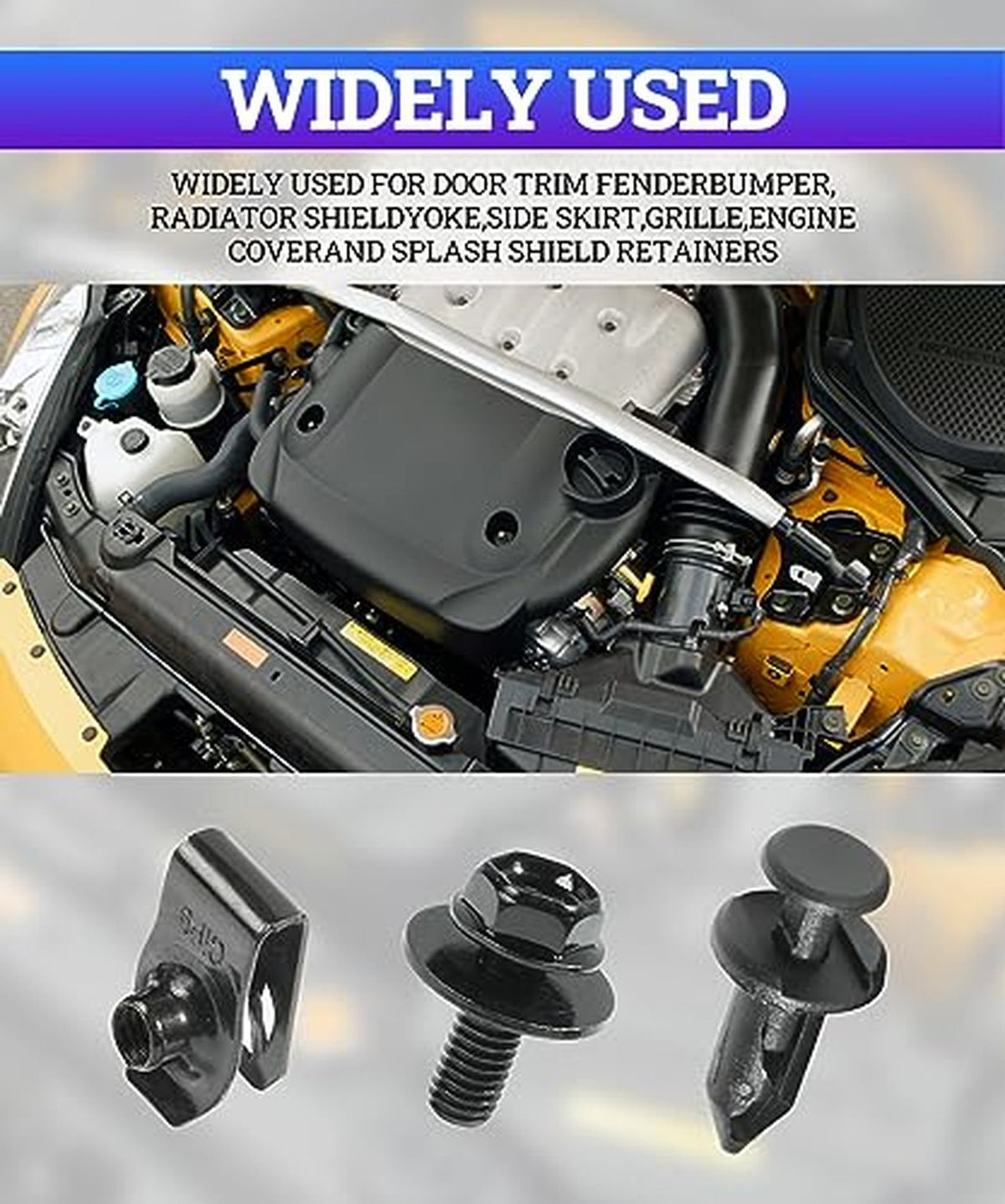 Vehicle Bumper & Body Fastener Kit - 35PCS Engine Under Cover Bolts Screws