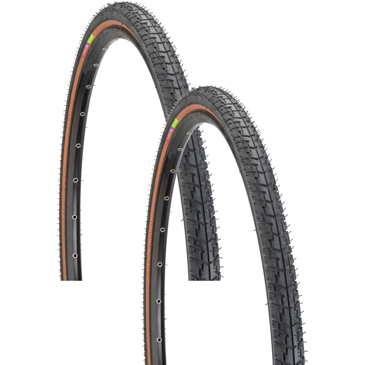 2 Pack Bike Tires 700x38 Clincher Wire Bead for Touring & Hybrid Bikes