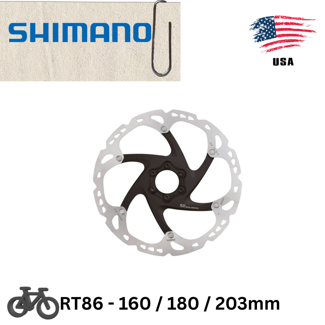 Cycling Brake Rotor 160mm, 180mm, 203mm with 6 Bolts - Shimano XT & Saint