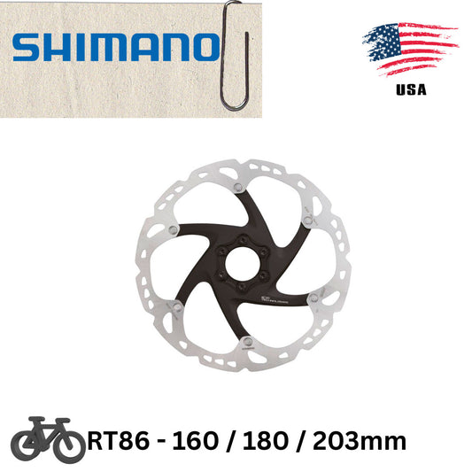 Cycling Brake Rotor 160mm, 180mm, 203mm with 6 Bolts - Shimano XT & Saint