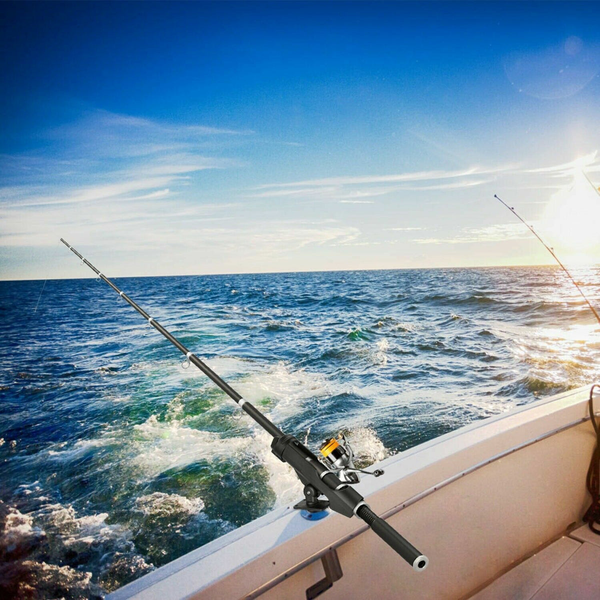 Adjustable Boat Fishing Rod Holder Set - 4 Pack for Kayaks & Boats