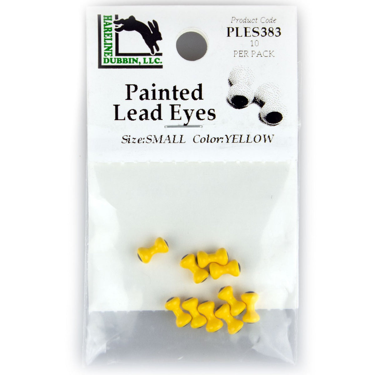 Painted Lead Dumbbell Eyes for Fly Tying - Bright Colors, 10 Pieces