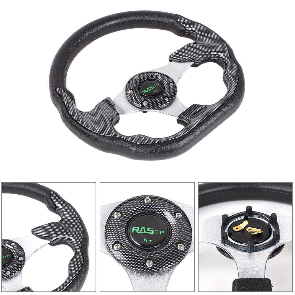 Golf Cart Steering Wheel with Hub Adapter for EZGO Yamaha Club Car
