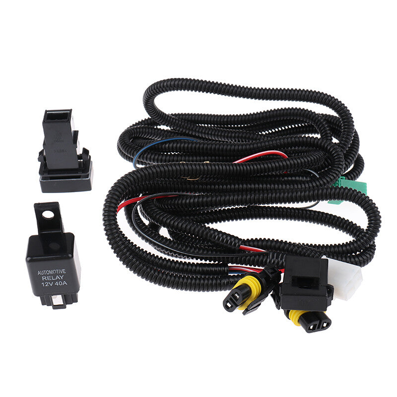 H11 Fog Light Wiring Harness Kit with Switch and LED Indicator - 12V 40A