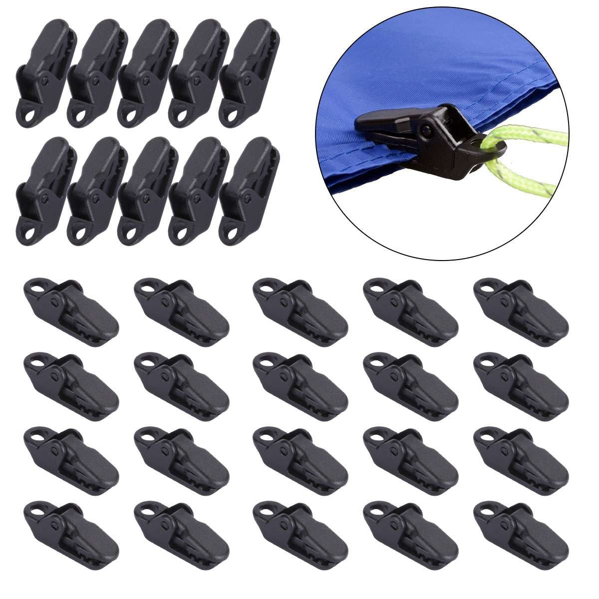 Heavy Duty Tarp Clips Locking Awning Clamp Set for Camping & Outdoor Use