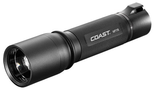 Rechargeable LED Long Distance Focusing Flashlight Black - 300 Lumens