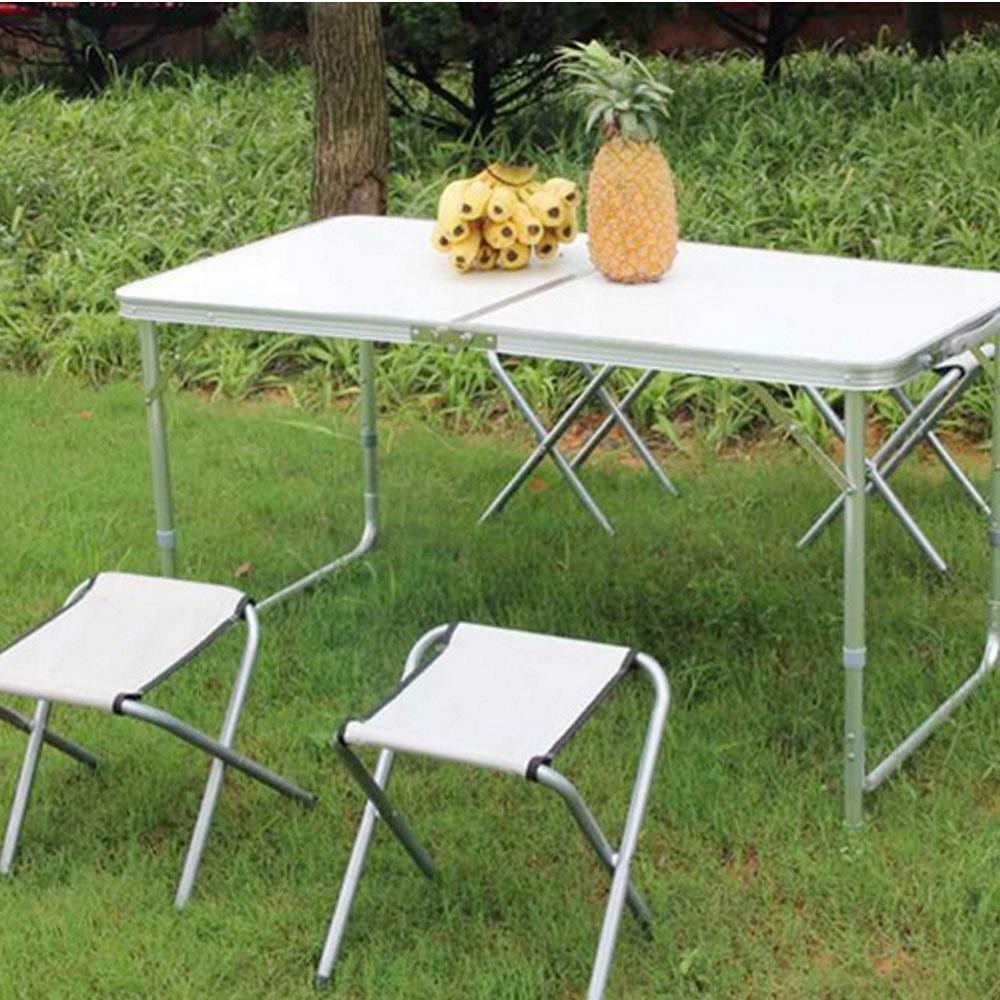 Portable Aluminum Folding Camping Table 4FT for Outdoor Picnic & Travel