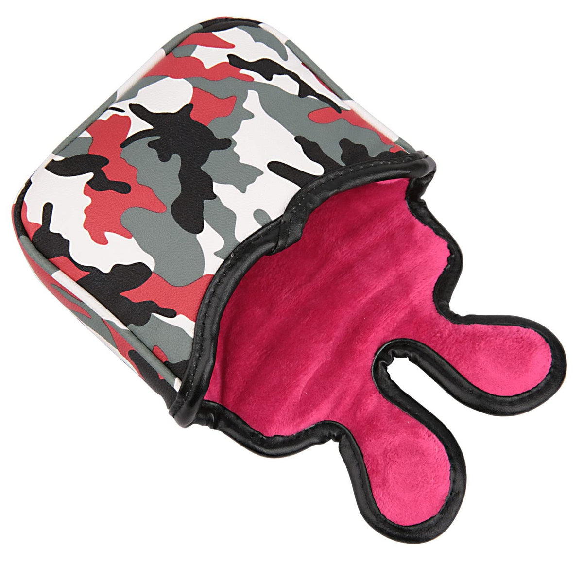 Golf Builder Red Camouflage Mallet Putter Head Cover - Waterproof Synthetic Leather