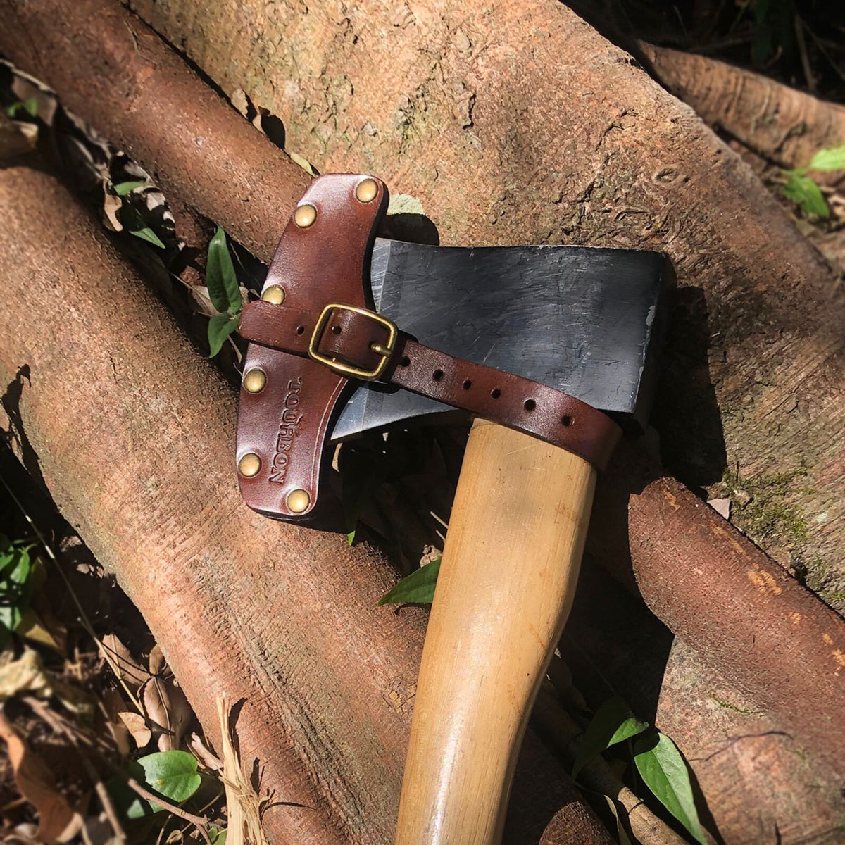 Leather Axe Sheath Cover for 4-Inch Blades Adjustable Strap Heavy Duty