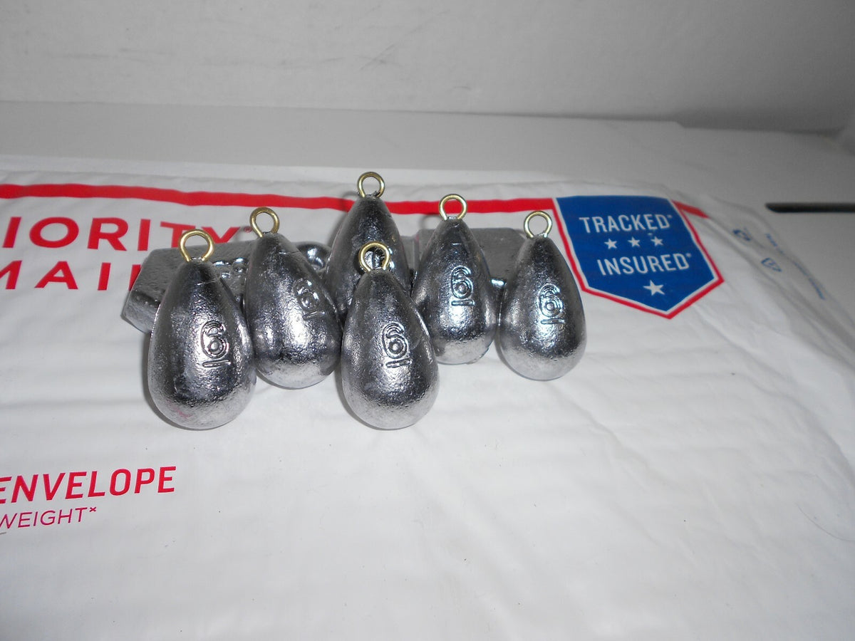 Lead Bell Sinkers with Brass Eyes - 6 oz Fishing Tackle Lot, Unbranded