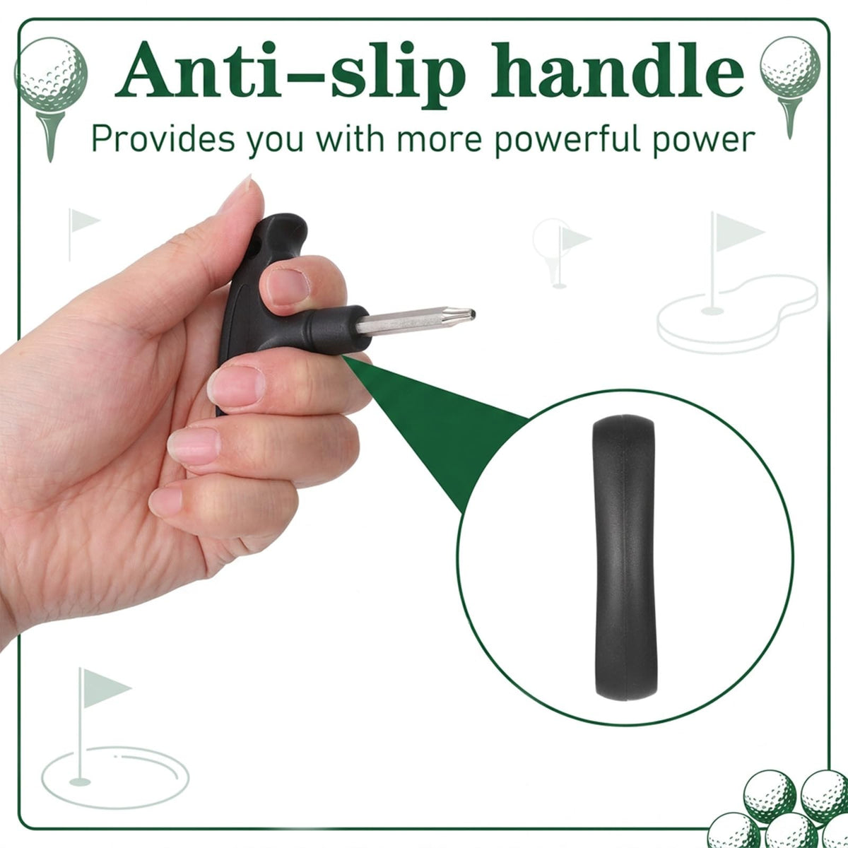 Adjustable Stainless Steel Golf Wrench Tool with Plastic Handle - Club & Driver Adjustment