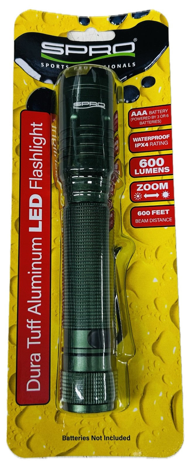 LED Flashlight 600 Lumens Waterproof Aluminum Handheld Torch for Camping & Fishing