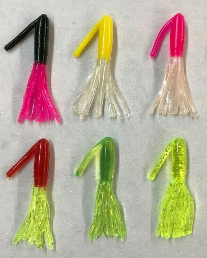 Solid Head Weedless Crappie Tube Jigs Bulk Pack 50 - Multiple Colors, Made in USA