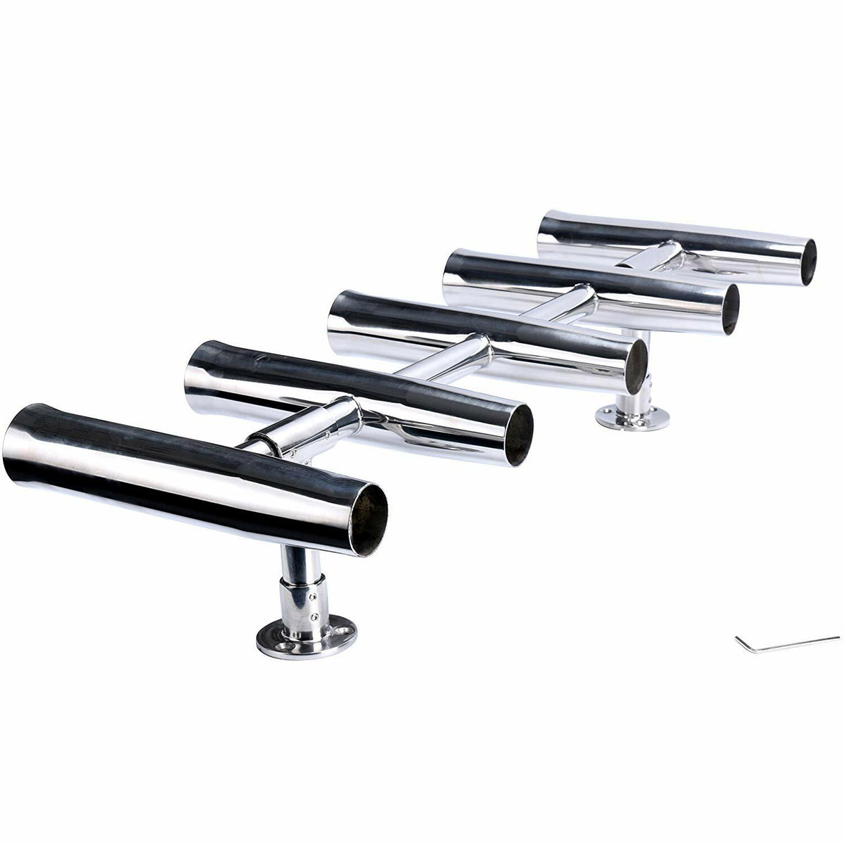Adjustable Stainless Steel Rocket Launcher Rod Holders for Fishing Boats — 4 to 8 Tubes