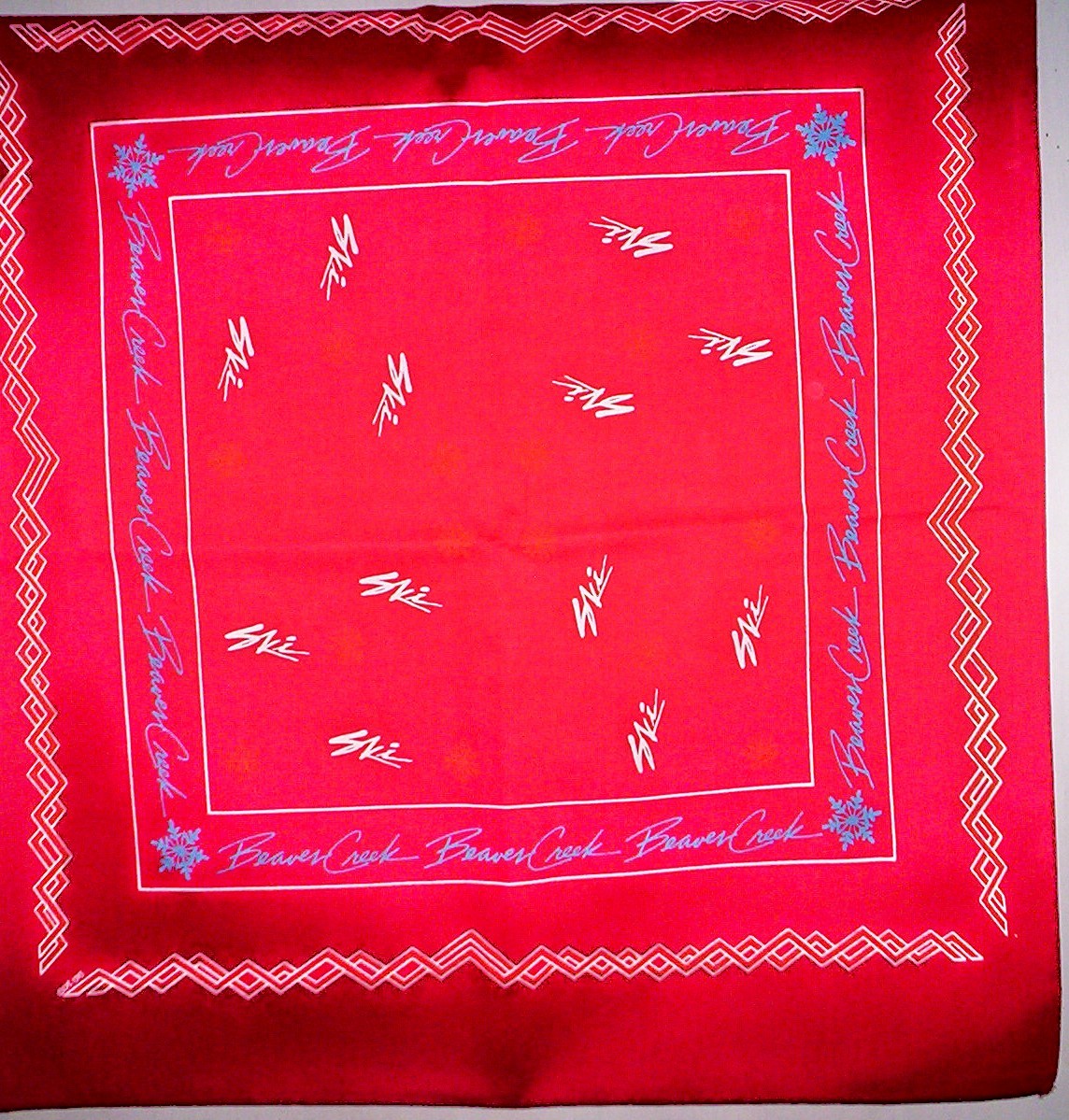 Set of 5 Ski Area Bandanas - Aspen, Vail, Snowmass, Jackson Hole, Crested Butte