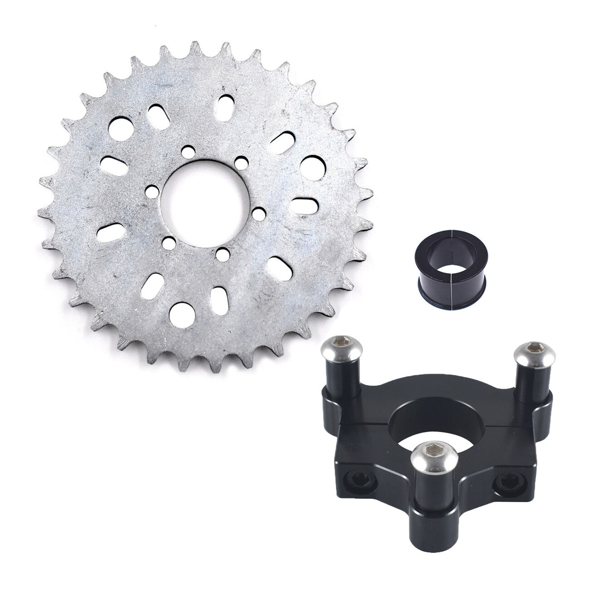 Motorized Bicycle Sprocket Adapter 36T for 80cc 2 Stroke Bikes - CNC Black