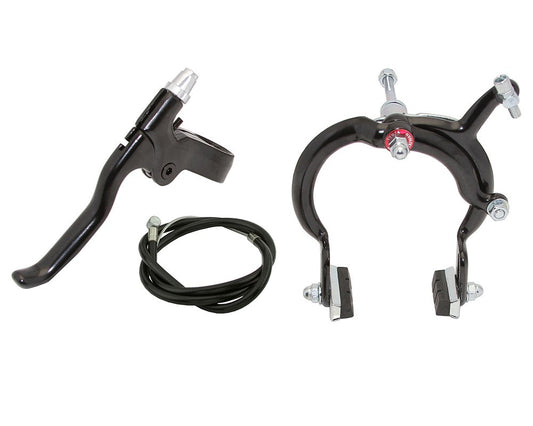 Front Bicycle Alloy Caliper Brake - Side-Pull, Long Reach 78–102mm, Black