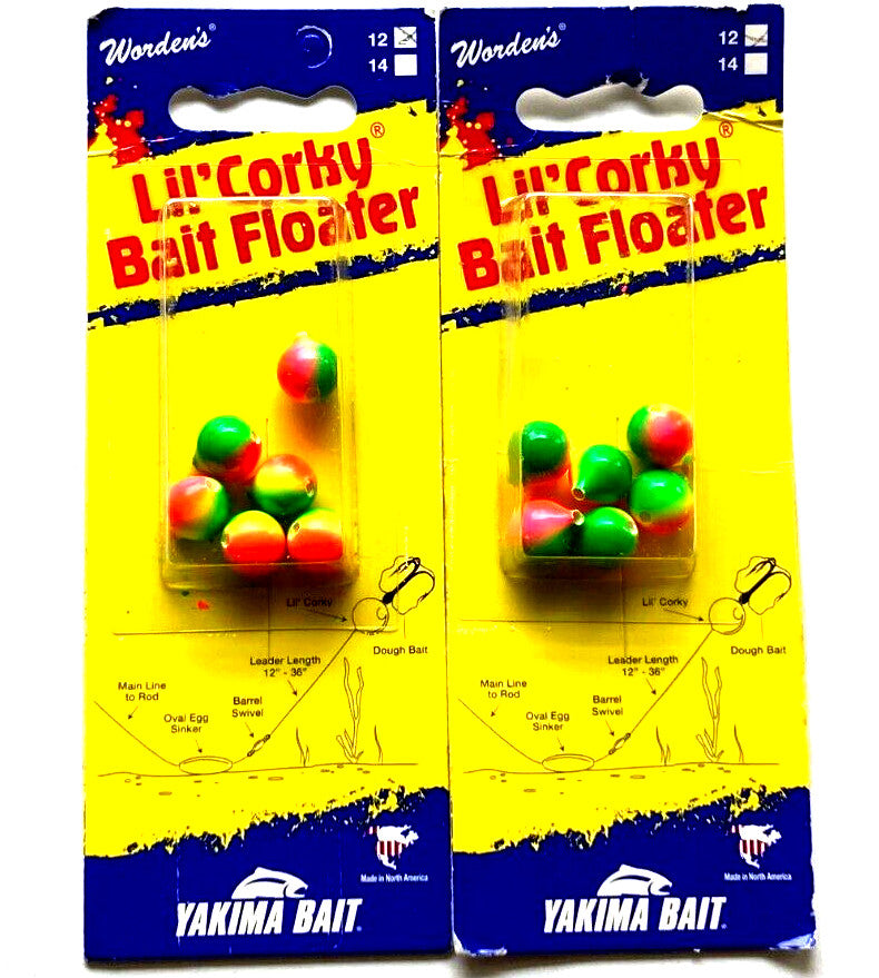 Yakima Worden's Lil' Corky Size 12 Sherbet Fishing Lure - 6 Count Pack