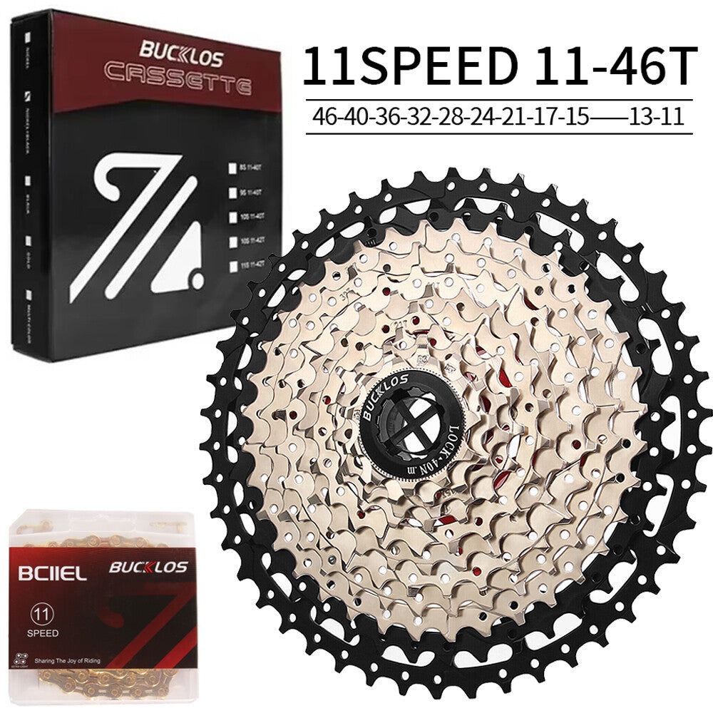 Bike Cassette and Chain Set for Shimano SRAM 8-12 Speed, 11-52T